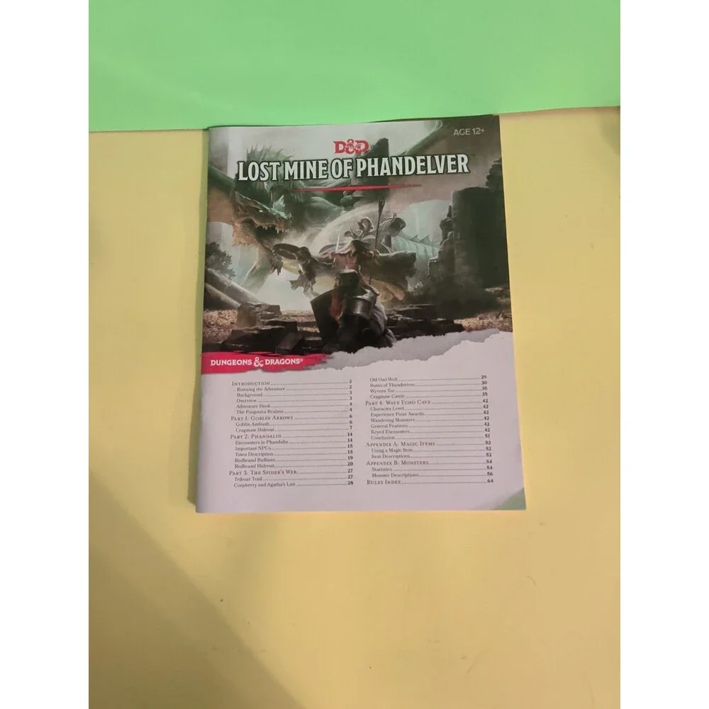D&D 5e Lost Mine of Phandelver Adventure BOOK ONLY Starter Set Dungeons Dragons